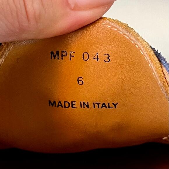 Mr. P Dennis Two-Tone Suede Boat Shoes Made in Italy Sz 6 - Picture 13 of 15